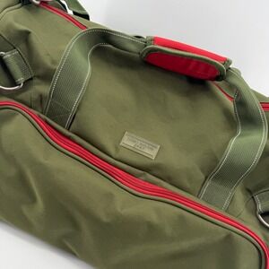 Pottery Barn Kids Gear Duffel Bag Kids Olive Green Red Canvas Weekender Travel
